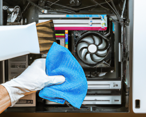 Computer desktop internal cleanin procedure and remove dust